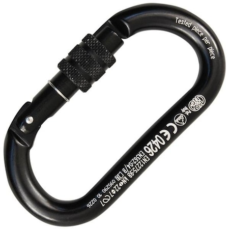 Kong Usa Oval, 105 mm Length, 16 mm Gate Opening, Aluminum Alloy, Black 730LA0NNNKK